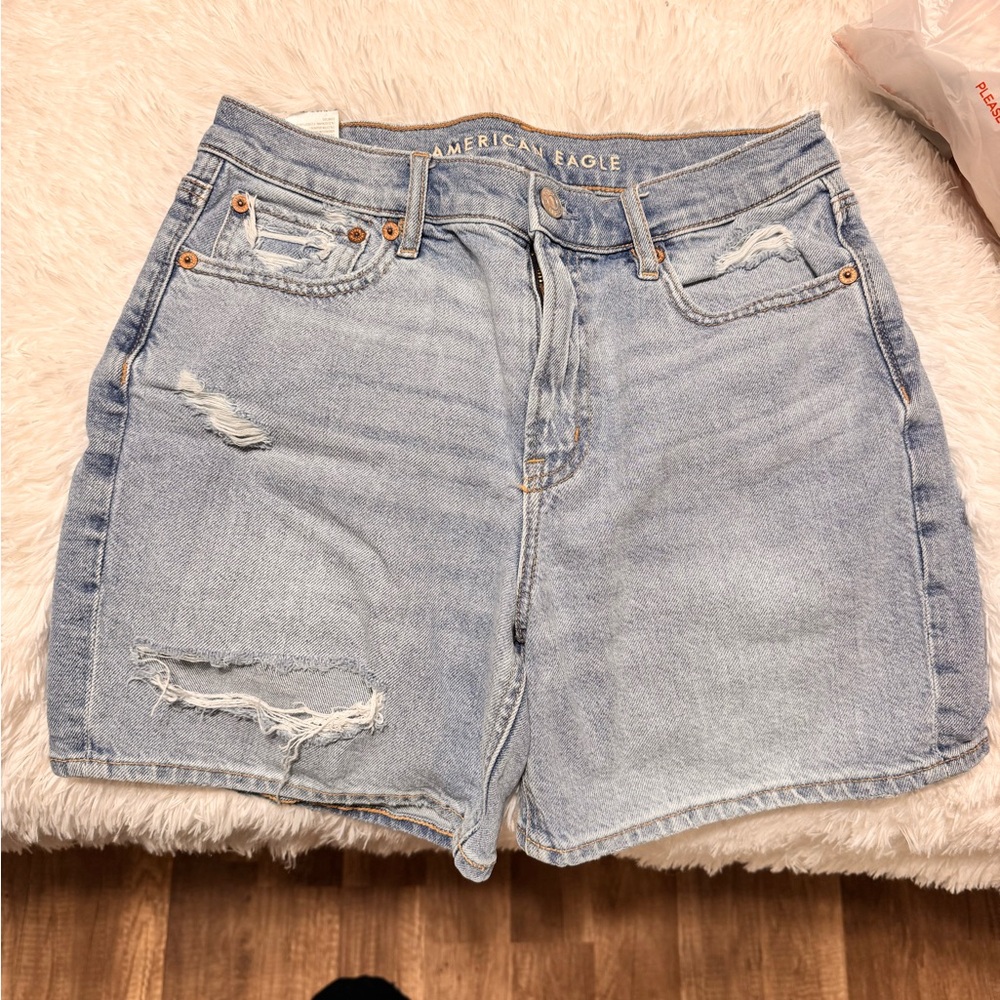 American Eagle Outfitters Women's Light Blue Denim Shorts